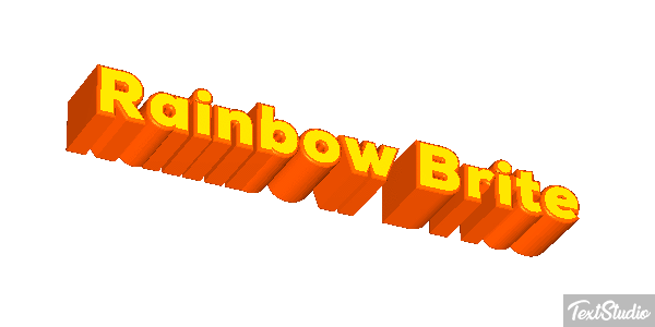 Rainbow Brite Effetto testo