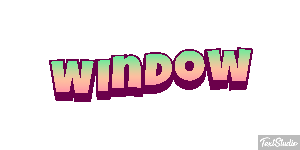 Window Efecto de texto