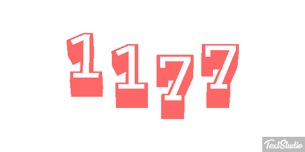 1177 Text effect