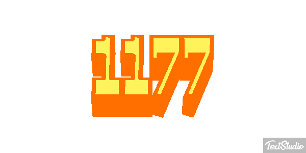 1177 Text effect