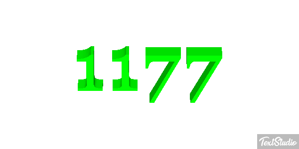 1177 Text effect