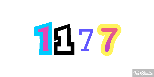 1177 Text effect