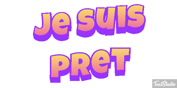 Je suis prêt Effet de texte