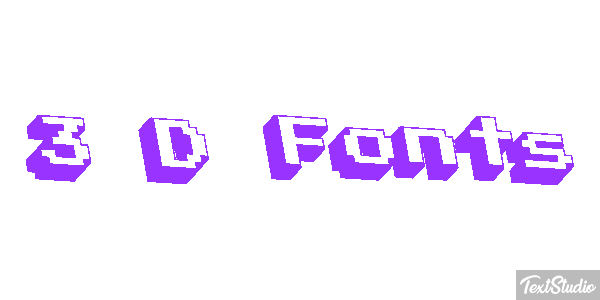 3 D Fonts テキスト効果