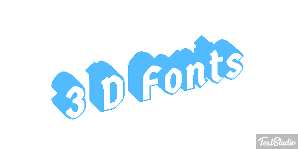 3 D Fonts テキスト効果