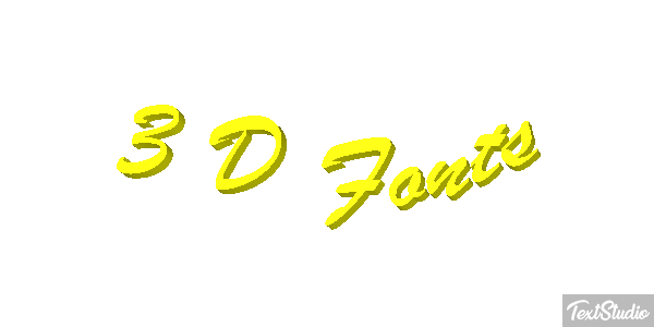 3 D Fonts テキスト効果