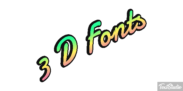 3 D Fonts テキスト効果