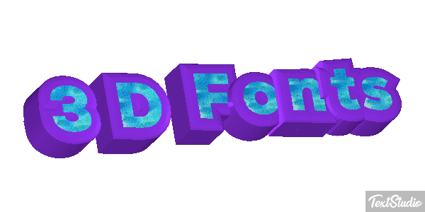 3 D Fonts テキスト効果