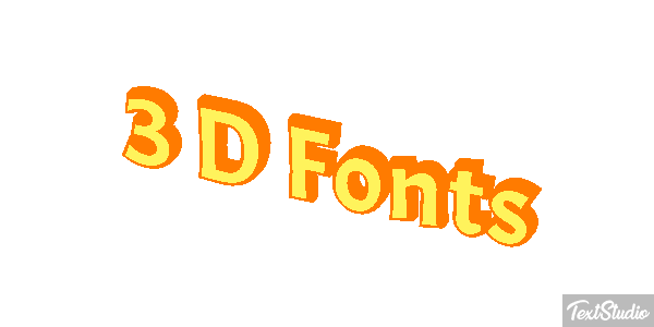 3 D Fonts テキスト効果