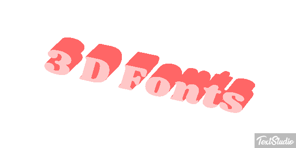 3 D Fonts テキスト効果