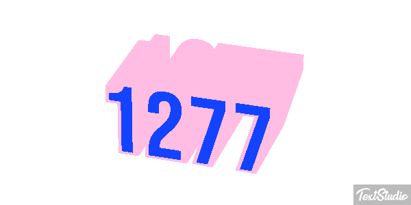 1277 Tekst effect