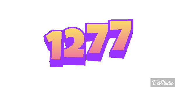 1277 Tekst effect