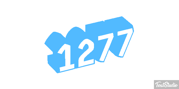 1277 Tekst effect