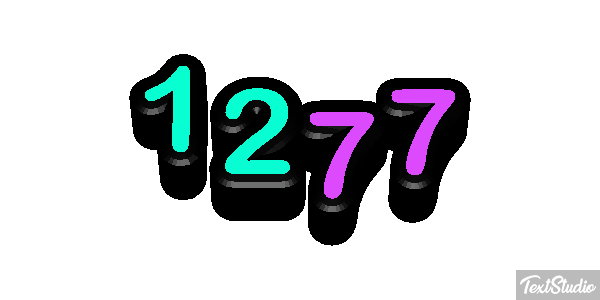 1277 Tekst effect