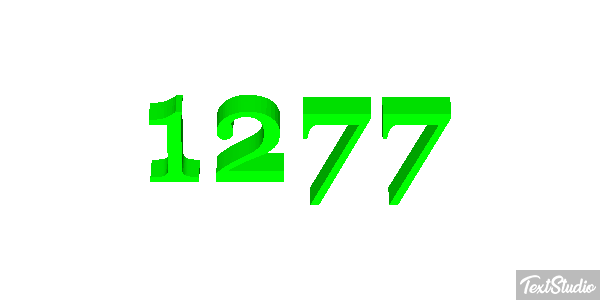 1277 Tekst effect