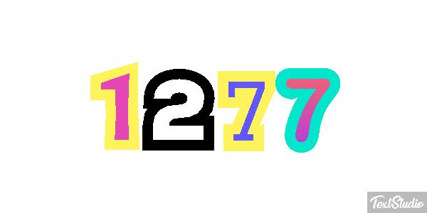 1277 Tekst effect
