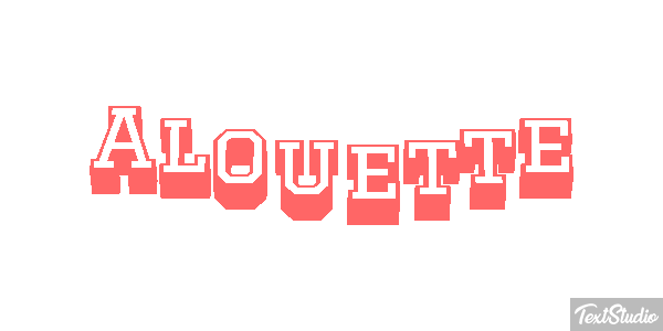 Alouette Effet de texte