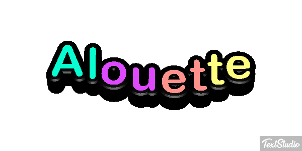 Alouette Effet de texte