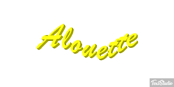 Alouette Effet de texte