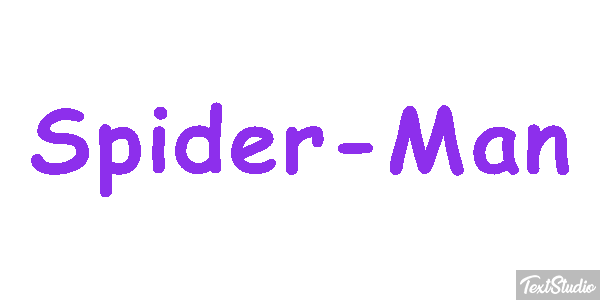 Spider-Man Tekst effect
