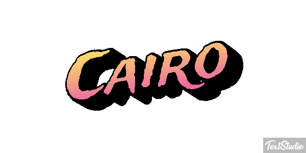 Cairo Text effect