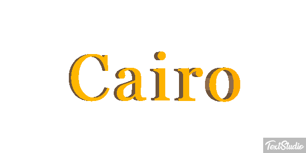 Cairo Text effect