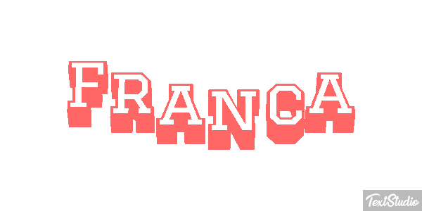 Franca Text effect