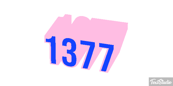 1377 Text effect