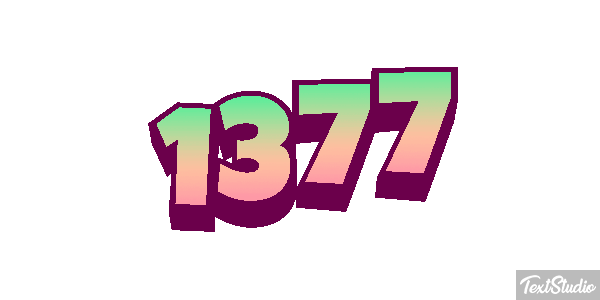 1377 Text effect