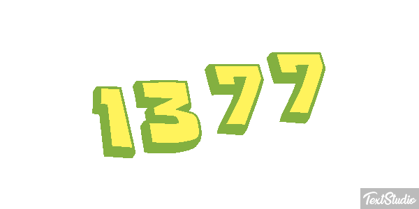1377 Text effect