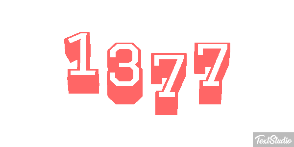 1377 Text effect