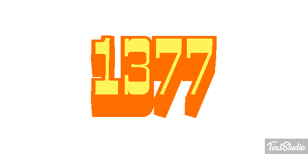 1377 Text effect
