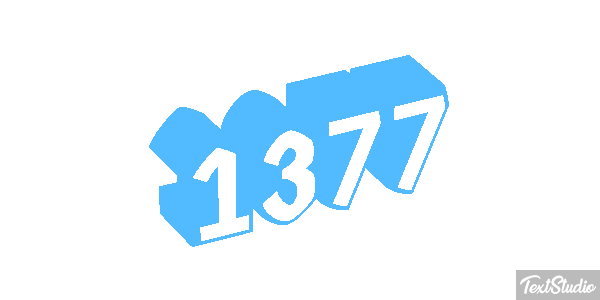 1377 Text effect