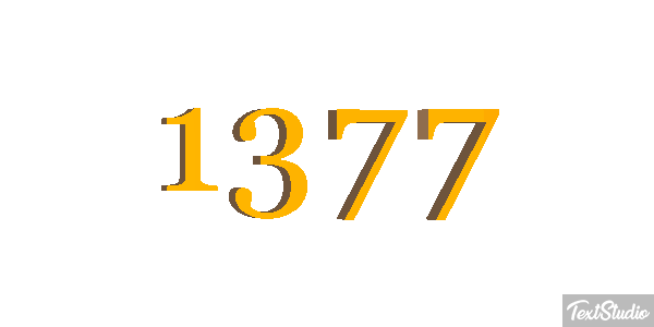 1377 Text effect
