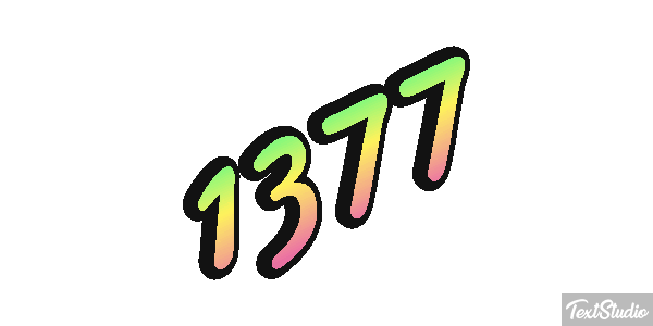 1377 Text effect