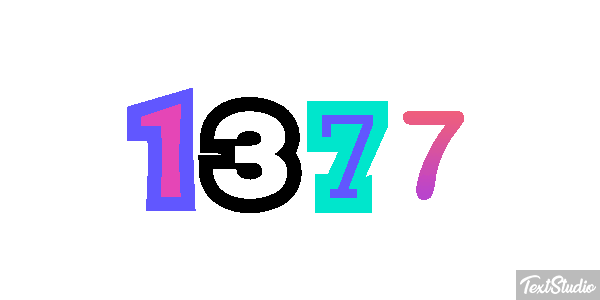 1377 Text effect