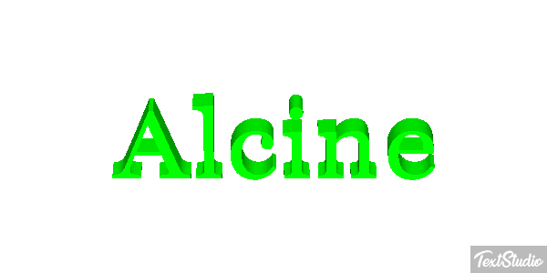 Alcine Effet de texte