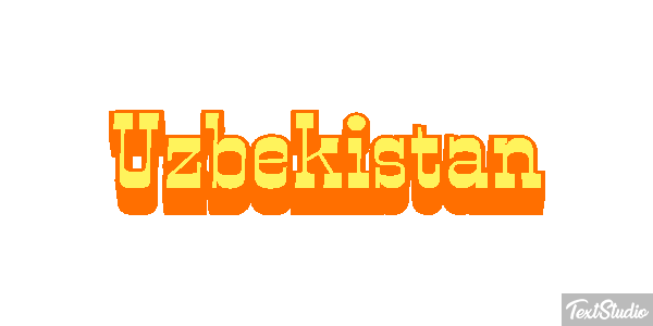 Uzbekistan Text effect