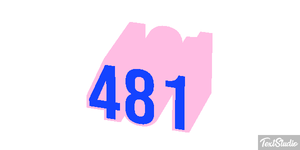 481 Tekst effect