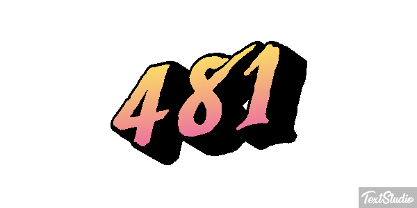 481 Tekst effect