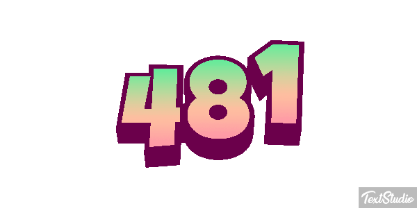 481 Tekst effect