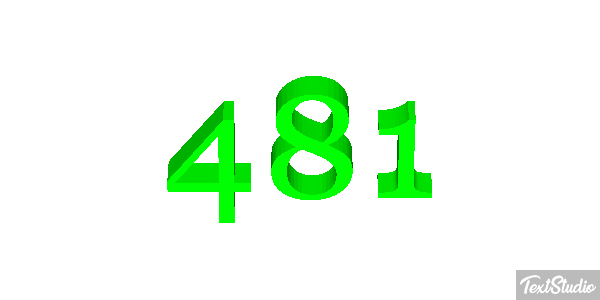 481 Tekst effect