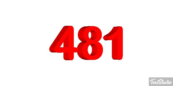 481 Tekst effect