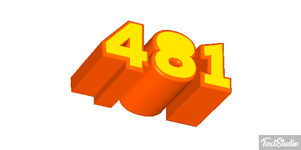 481 Tekst effect