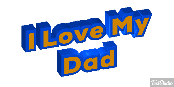 I Love My Dad Text effect
