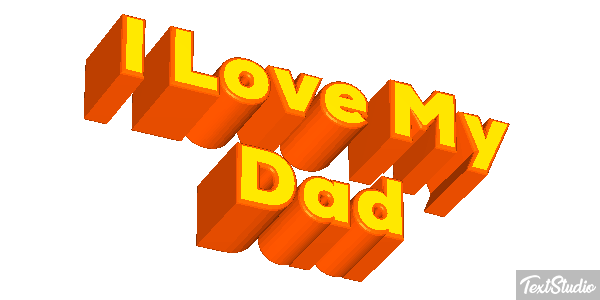 I Love My Dad Text effect