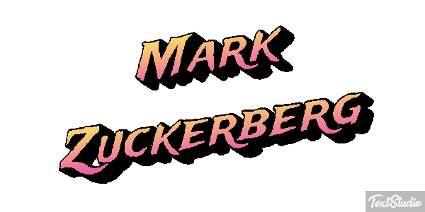 Mark Zuckerberg Efeito do texto
