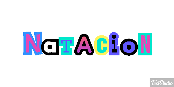 Natación Efecto de texto
