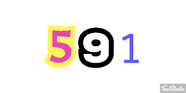 591 Tekst effect