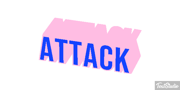 Attack Texteffekt